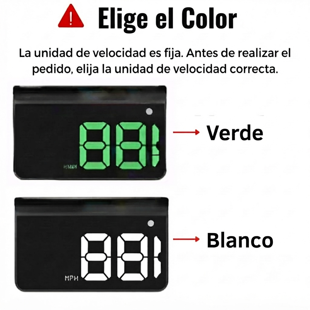 Proyector de Velocidad para Parabrisas de coche
