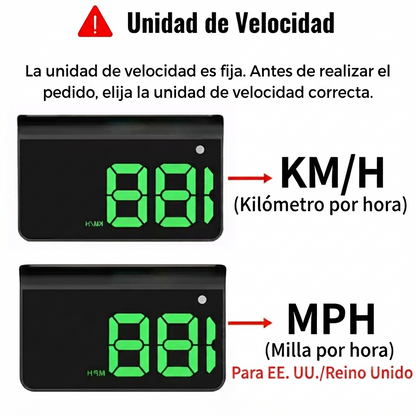 Proyector de Velocidad para Parabrisas de coche
